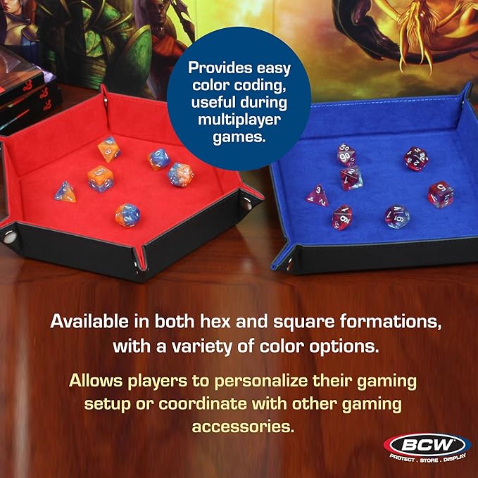 BCW Square Dice Tray - Plum | 7x7 Inches | Ideal for Dungeons and Dragons, Pathfinder, etc | Dice Rolling Tray Gaming Accessory for Tabletop RPGs and Board Games…