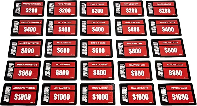 Jeopardy Card Game - Travel Sized Quiz Competition - Fast Paced Party Game
