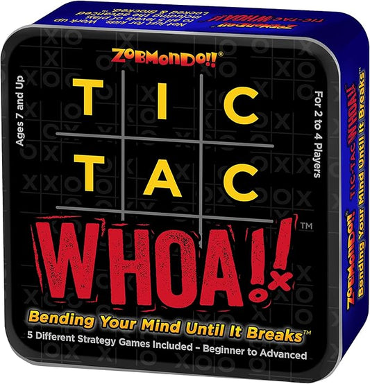 Zobmondo!! Tic Tac Whoa!! 5-in-1 Tic Tac Toe Card Game Fun for Families and Kids