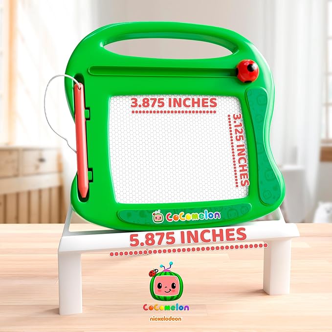 Lollipop Magnetic Board Cocomelon Travel Sketcher | Drawing Pad for Kids with Magnetic Pen - Creative Play on The Go Great Cocomelon Toys for Girls and Boys
