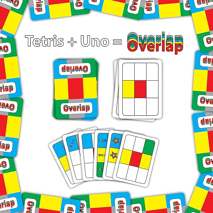 Overlap A Deceptively Simple Strategy Game - Mensa Award Winning Card Game - 2 Player Game or Up to 8 Players - Card Games for Adults and Families