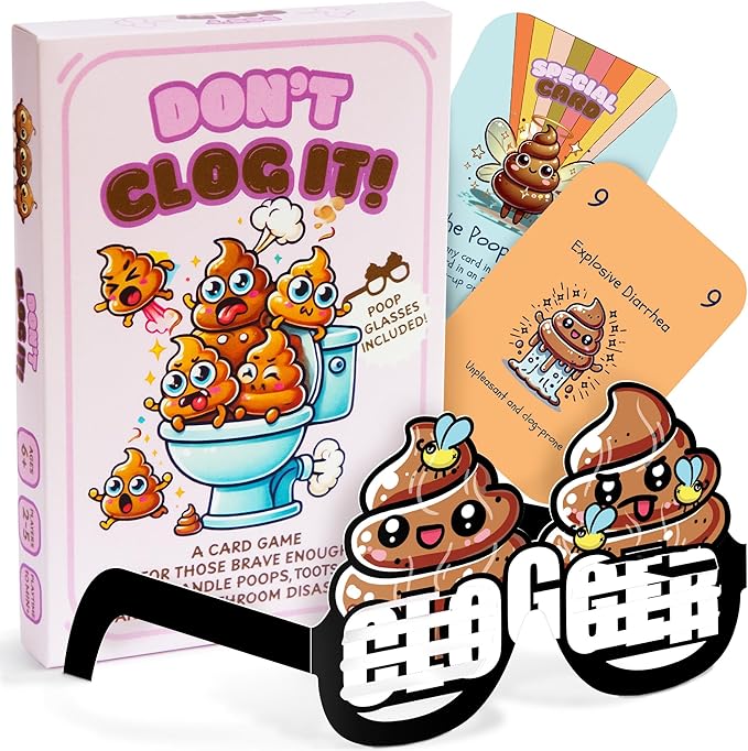 Hat Acrobat Hilarious Family Card Game About Poops - Don't Clog It with Easy Rules and Quick Play