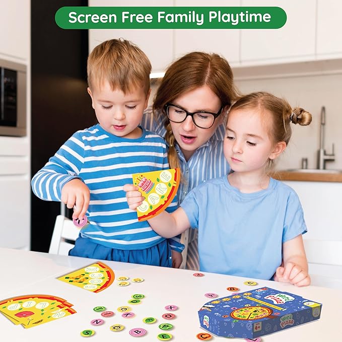 Word Pizza: Spelling Games for Ages 4-6 | Classroom Games | 160 Alphabet Toppings and 100 Words | Fun Preschool & Kindergarten Learning Activity | Homeschool Essentials