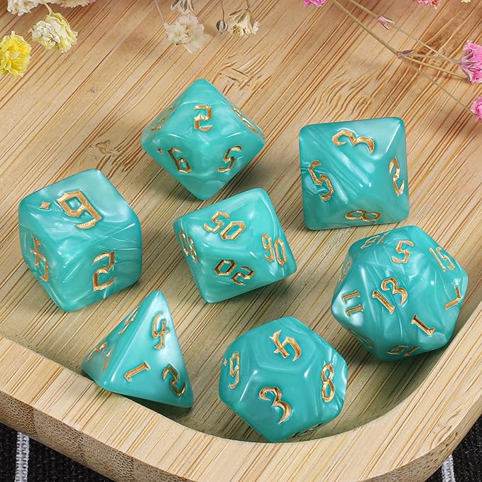 CiaraQ DND Polyhedral Dice Set with Dice Bag for Dungeons and Dragons RPG MTG Role Playing Table Games
