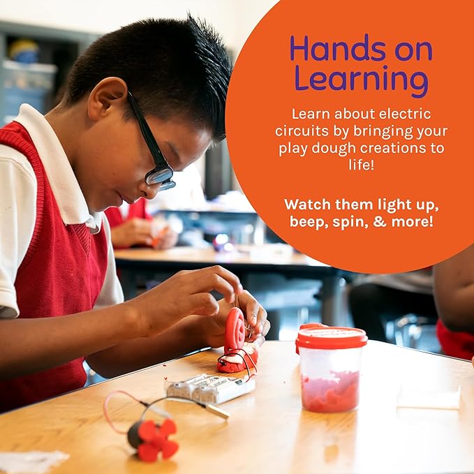 Group Kit - Explore Electrical Circuits with Play Dough - STEM Science Kits for Kids Age 8-12 - Fun and Educational for Classrooms, Camps, Libraries, Museums and More!