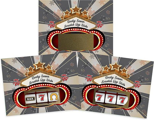 My Scratch Offs Slot Machine Casino Night Gambling Scratch-Off Game Cards Party Favors Business Promotions Customer Rewards 26 pk