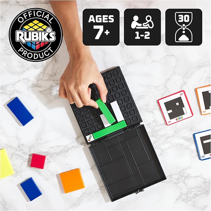 Rubik’s Cube Gridlock Game, The Problem-Solving Puzzle Game Based on The Iconic Rubiks Cube Brain Teaser Fidget Toy for Adults & Kids Ages 7+