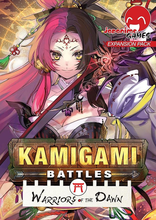 Japanime Games Kamigami Battles: Warriors of The Dawn | Pick Your Favorite God/Goddess and Fight for Your Favorite Pantheon | Deck-Building Card Game | 2-6 Players | Age 12+ | 45 min Play Time