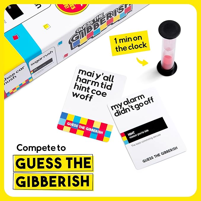 WHAT DO YOU MEME? Guess The Gibberish Card Game for Families by Relatable, Fun Kids Game 12+, Game Night with Friends, Great Idea, Includes 400 Cards, Instructions & Sand Timer
