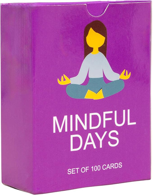 Mindful Days - Daily Mindful Activity Cards for All Ages | Inspirational Cards Promote Well Being and Self Care | Easy to Read for Daily Use at Home, at Work, or On The Go.