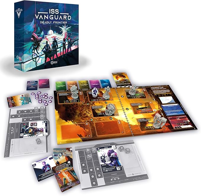 ISS Vanguard: Deadly Frontier Campaign Expansion - New Challenges & Adventures! Cooperative Sci-Fi Strategy Game, Ages 14+, 1-4 Players, 90-120 Min Playtime, Made by Awaken Realms