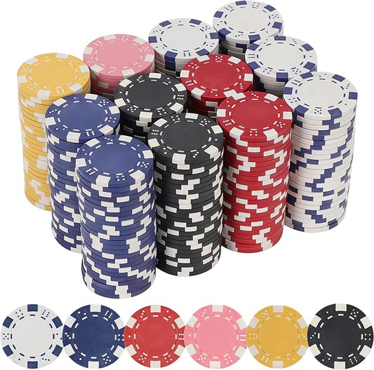 Poker Chips,Poker Chips Set for Card Board Game,11.5 Gram,for Texas Hold'em, Blackjack,Card Club or Late Night Poker Games