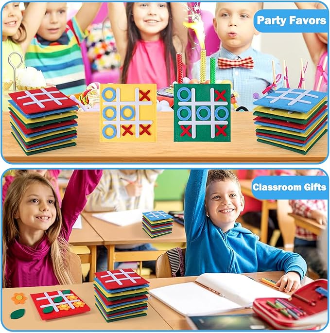 20 Pack Tic Tac Toe Board Game Party Favors for Kids 4-8, Birthday Goodie Bags Stuffers, Classic Bulk Gifts for Kids, Classroom Prizes for Students Boys Girls, Easy to Store