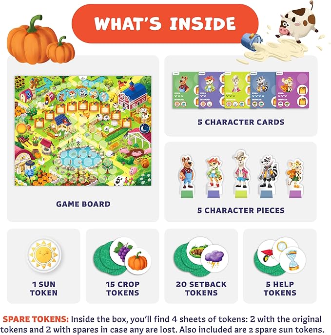 It’s a Fun Farm Day – Cooperative Board Game for Kids Ages 5–10 | Teamwork, Strategy & Memory Game for Elementary Kids, Classrooms & Family Night