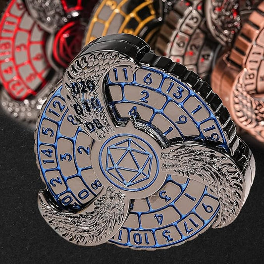 7-in-1 Fingertip Gyro Roulette DND Dice,Cool Spinning Games Fingertip Gyro, Metal Dice Set with Gift Box for Roleplaying Games Dungeons and Dragons RPG MTG Table Games