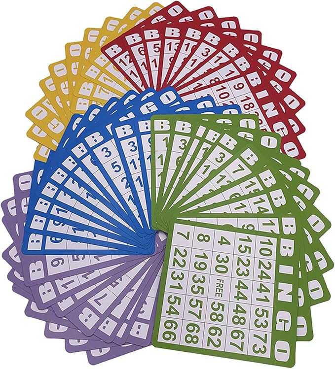 Deluxe Bingo Game Set-6 Inch Metal Cage, Master Board,75 Colored Balls, 50 Bingo Cards,500 6 Color Mix Chips and 2 Bags,Ideal for Large Groups