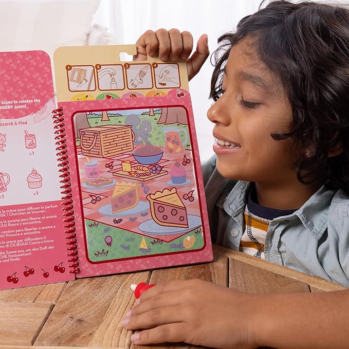Melissa & Doug Scented Water Wow! Reusable Water-Reveal Coloring Activity Pad Travel Toy – Fruit