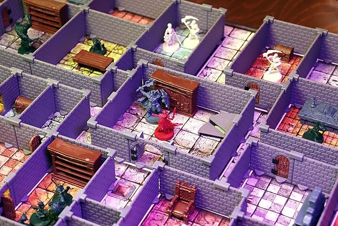 HQ Set - Board Game Supplement - Mini Dungeon Castle Cavern DND Terrain for Tabletop RPGs, Dungeons & Dragons, Pathfinder, Hero Quest and More! - by DCD (193+Pieces, 2.8sqft Full Game Board)