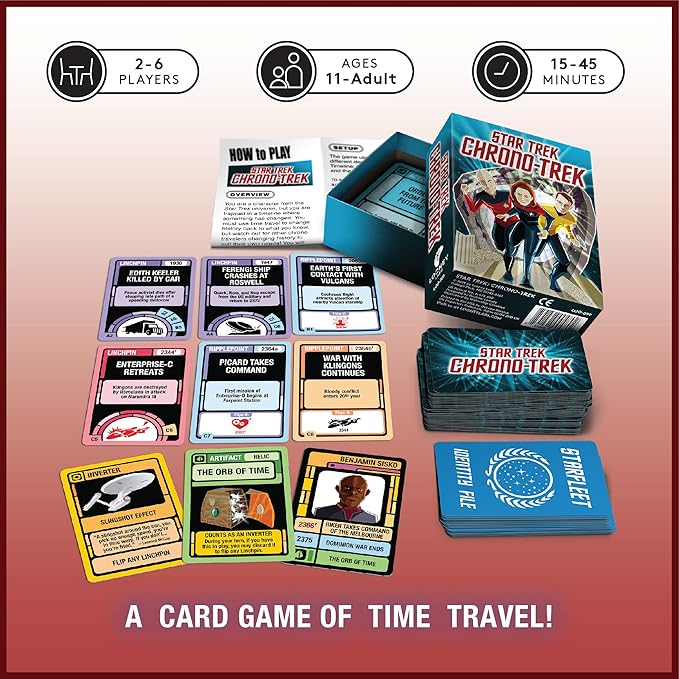 Looney Labs Star Trek Chrono-Trek Card Game - Epic Star Trek Adventure in Alternate Realities