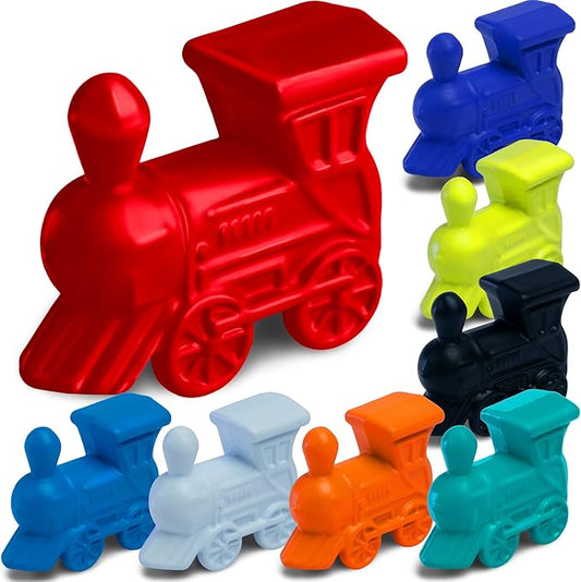 Set of 10 Metal Mexican Train Trains – Mexican Train Accessories for Classic Domino Game – Mexican Train Game Pieces for Mexican Train Dominoes