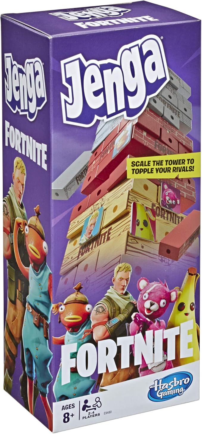 Hasbro Gaming Jenga: Fortnite Edition Game, Wooden Block Stacking Tower Game for Fortnite Fans, Ages 8 & Up