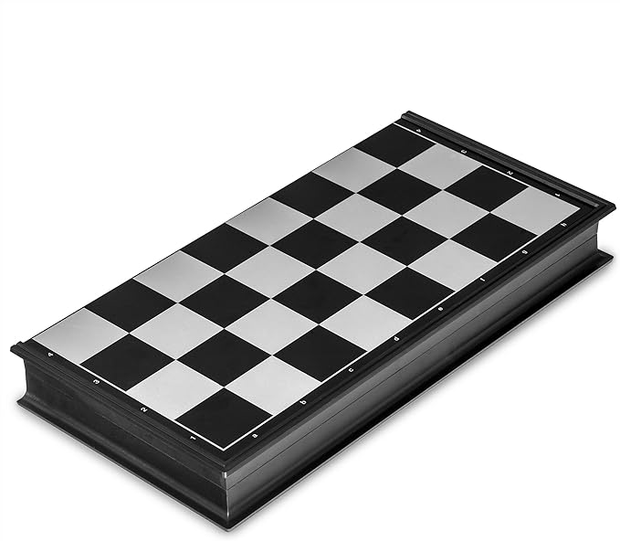 2 in 1 Travel Magnetic Chess and Checkers - 12.5"