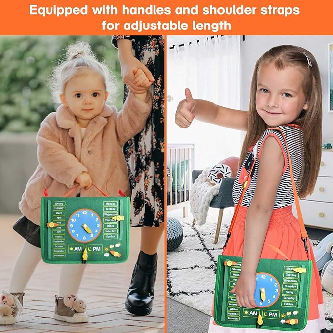 Busy Board Montessori Toys for 1 2 3 4 Year Old Boy & Girl Birthday Gifts, Busy Book for Toddlers 1-3, Toddler Autism Sensory Board Toddler Travel Toys Fine Motor Skills