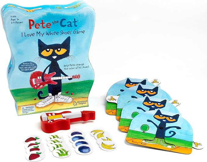 Educational Insights Pete The Cat I Love My White Shoes Game Board Game for Toddlers & Preschoolers, Gift for Toddlers Ages 3+