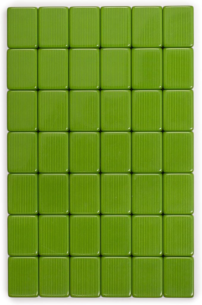Yellow Mountain Imports "Bamboo Oasis Chinese Mahjong Set with 146 Small Tiles and Red Vinyl Case — for Chinese Style Gameplay Only [「竹林綠洲」中國麻將]