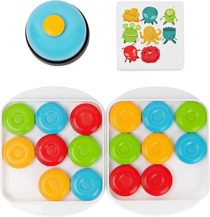 Quick Pucks, Pattern Matching On-The-Go Puzzle Game, for Adults and Kids Ages 8 and up