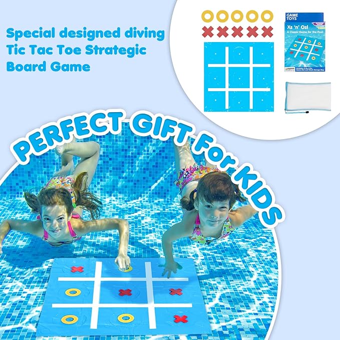 DGO Diving Tic Tac Toe Strategic Board Game for Kids and Family, Underwater Search and Find Board Game, Summer Party Favors, Classic Educational Toys Gifts for Boys & Girls Ages 6, 7, 8, 9 & Up