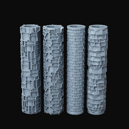 DND Terrain Texture Roller – Create Dungeons and Dragons Scenario Pieces, RPG Accessory Tools, Wargame Environments, and Tabletop Map Props with Realistic Texture - AS744B Wall Paving