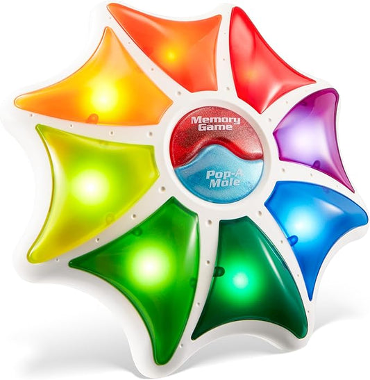 SYNCFUN Handheld Game for Kids 8-12, Portable Travel Games, Lights and Adjustable Sound, Ages 8+
