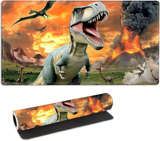 for MTG Playmat with Storage Bags, Card Playmat for TCG Card Playing Game,Rollable & Foldable for PTCG and Board Game Mat for Cards,Non-Slip Dinosaur Desk Mat for Home Office