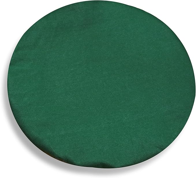 Katai Poker Table Cover - Green Felt Casino Style for Game Night, Poker, Mahjong, Board Games, Round Table Top, 36-48 Inch, Noise Reducing, Slip Prevention, Smooth Fabric, Includes 6 Cork Coasters