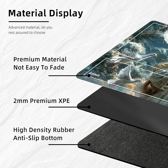 for MTG Playmat with Zones Storage Bag,for TCG Playmat and Playing Card Mat for Magic Board Games, Jesus Non Slip Stitched Edges Game Mat, Rollable Foldable Card Playmats