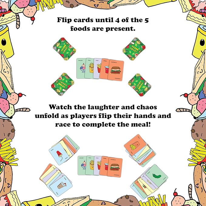 Lunch Break - Card Game with The Thrill of Slapjack and Suspense of Spoons - Fast-Moving Card Slapping Fun for Adults and Kids Ages 7+ and 2-6 Players - New Games for Game Night