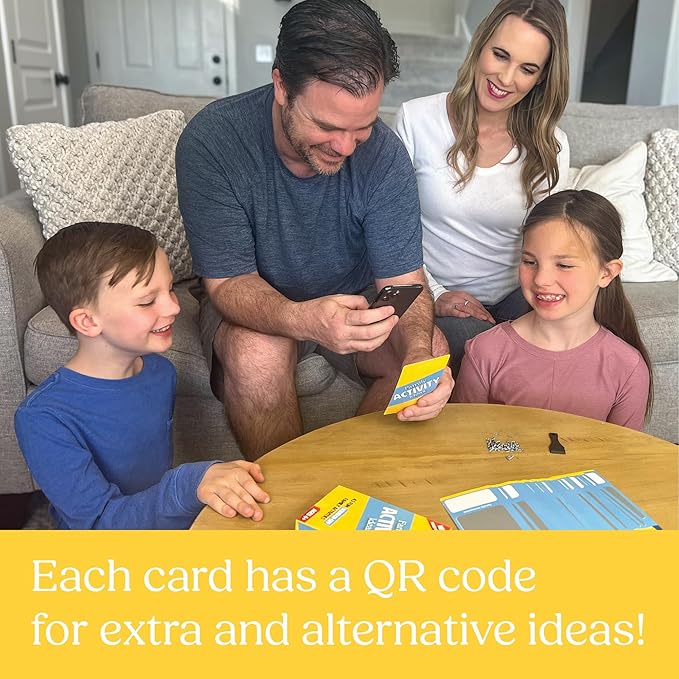 Family Activity Ideas | 45 Family Game Night Scratch-Off Experiences | QR Code on Each Card for More Family Date Night Fun | Family Game Night Done Differently