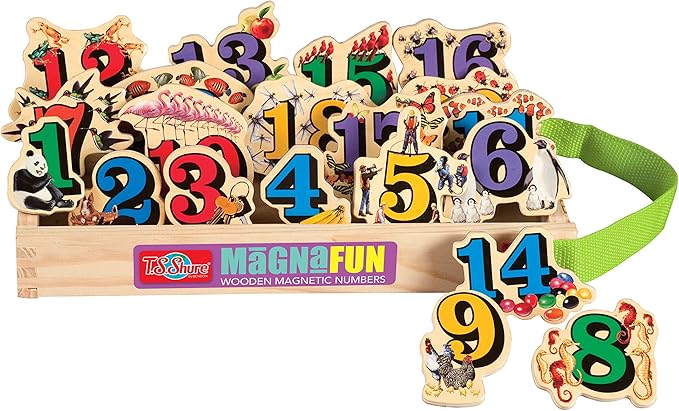 TS Shure by Bendon Numbers Counting 26-Piece Magnafun Educational Wooden Magnets Pre-School Kindergarten Learning 50502