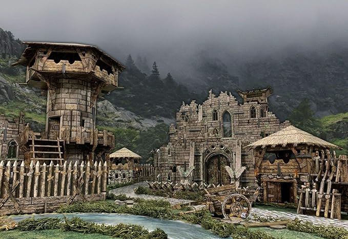 Battle Systems Fantasy Terrain Battlefield Core Set - 28-35mm DND D&D RPG Wargames Historical/Fantasy Card Scenery