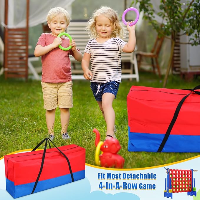 Sadnyy Giant 4 in a Row Game Carry and Storage Bag with Handle and Durable Zipper 47x12x20 Inch Large Carrying Bag for Jumbo 4 in a Row for Kids Outdoor Party Yard Lawn Games, Game Set Not Included