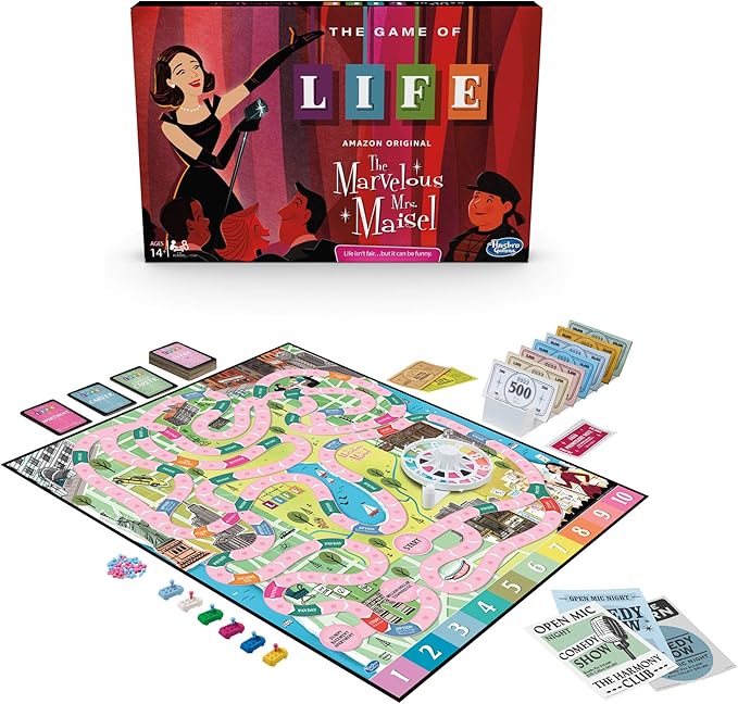 Hasbro Gaming The Game of Life: The Marvelous Mrs. Maisel Edition Board Game; Inspired by The Amazon Original Prime Video Series