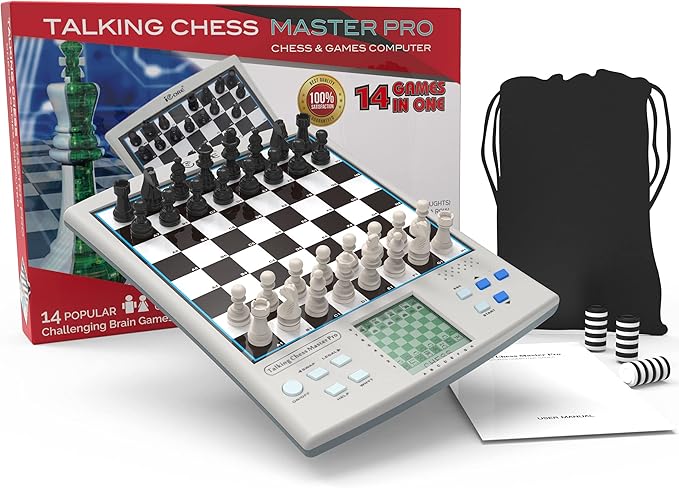 iCore Electronic Chess Set - Brain ADHD Power Training with Talking Tutor and Challenging Games - Perfect for Kids and Family Fun