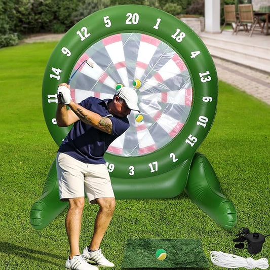 2025 Backyard Golf Game, Patio Golf Game with Air Pump(Base Can be Filled with Water), Giant Golf Darts | Indoor & Outdoor Golf Games for Family, Party, Camping