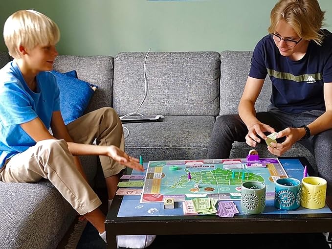 Ice Cream Empire Board Game | Fun Entrepreneurial Game for Families, Adults and Kids 7+ | Learn Business, Geography, and Math Skills | Competitive, Strategic, and Educational Game