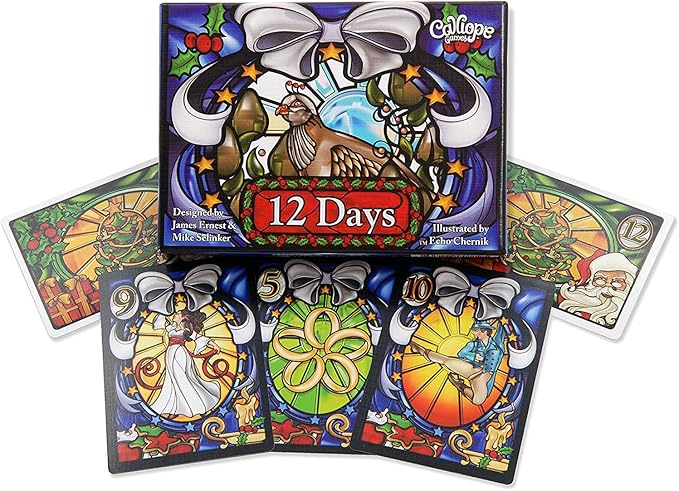 Calliope Games 12 Days of Christmas Kids Games Fun Card Game for Family Kid and Adults Gifts for Stocking Stuffer 3-5 Player