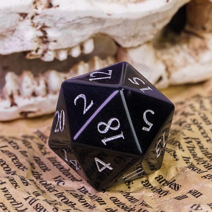 UDIXI Gemstone DND Dice Set 7PCS Cat's Eye Stone D&D Polyhedral Dice for Dungeons and Dragons Role Playing Tabletop Games