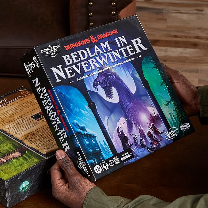 Hasbro Gaming Dungeons & Dragons: Bedlam in Neverwinter Board Game, Escape Room, Cooperative Strategy Games for Ages 12+, 2-6 Players, 3 Acts Approx. 90 Mins Each (Amazon Exclusive)