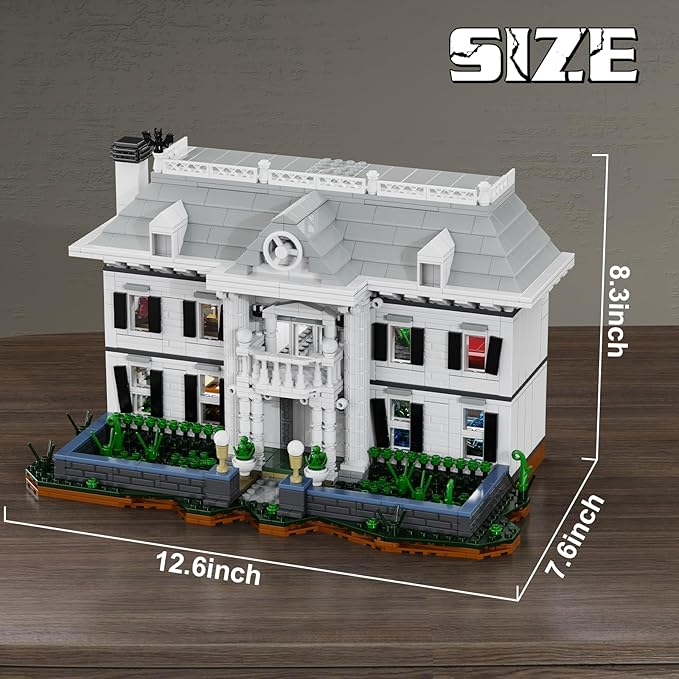 Jumanjee Board Game House Building Set, Parrish Mansion House Movie Building House Set, Crackable House with Annimals, Compatible with Lego Gifts for Fans and Boys and Girls Aged 12+ （1620 PCS）