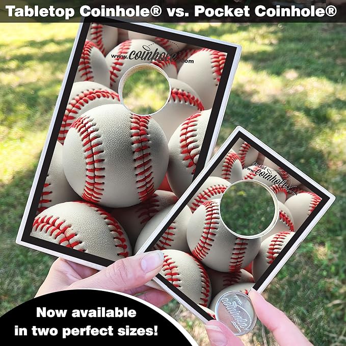 Desktop Coin Bouncing Party Set | Tabletop Cornhole Board | Small Travel Game Includes Coins